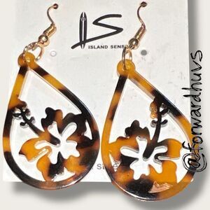 Bundle Sale 3 for $15 | Island Sense Hibiscus Cut-Out Earrings